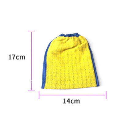 1PCS Shower Spa Exfoliator Two-sided Bath Glove Body Cleaning Scrub Mitt Rub Dead Skin Removal Magic Peeling Glove 14x17cm