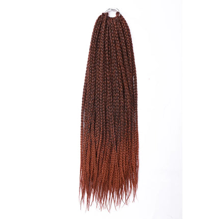 Box Braids Crochet Hair Ombre Synthetic Braiding Hair Extensions Crochet Braids Hair for African Braids Brown for Black Women