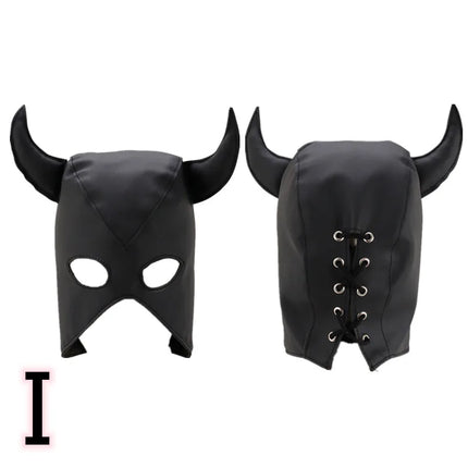 PU Leather Fetish Hood Headgear Sex Toys for Women BDSM Bondage Sex Mask Bdsm Toys Adult Games Sex Products for Adults