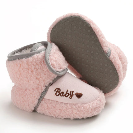 0-18M  Boots For Newborn Baby Girl Snow Boots Winter Thermal Shoes Plush Ankle Boots Winter Baby Boys And Girls Thermal Shoes
