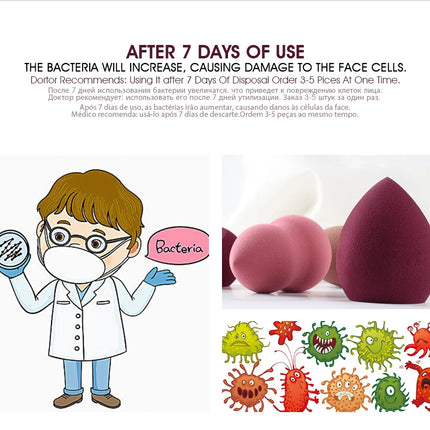 IMAGIC 10 Pcs Makeup Sponge Wet and dry Puff Professional Soft Makeup Puff Sponge Ultra-high quality bigger Combination Packages