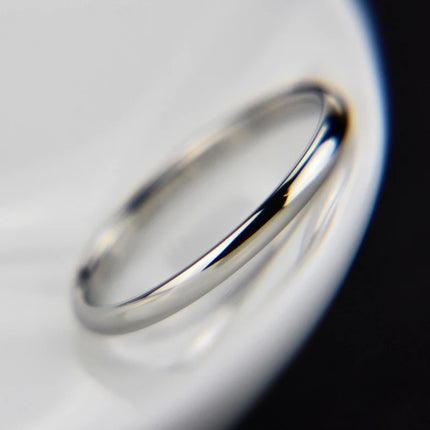 #4 5 6 7 8 9 10 Size Thin Titanium Steel Couple Ring Smooth Fashion 18K Rose Gold Finger Ring 1pc For Women and Men Jewelry gift