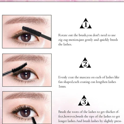3D Mascara Makeup Lengthening Eyelash Extension Women Waterproof Fast Dry Long-wearing Lasting Mascara Big Eye Cosmetic