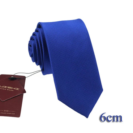 HUISHI 8CM 8 Styles Men's Solid Dark Blue Neck Tie 6cm Waterproof Jacquard Necktie Daily Wear Cravat Wedding Party For Men