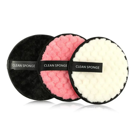 3Pcs Makeup Remover Pads Microfiber Reusable Face Towel Make-up Wipes Cloth Washable Cotton Pads Skin Care Cleansing Puff