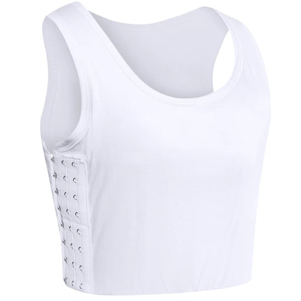 XUJI Women's Tomboy Trans Elastic Chest Binder Breathable Cotton Slim Fit Tank Top