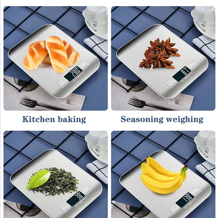 Kitchen Scale LCD Display Stainless Steel Electronic Scales Home Jewelry Food Snacks Weighing Baking Tools