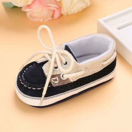 Tie one's shoes Baptism Newborn Baby Prewalker Girls Boys Casual Shoes Leather Non-Slip Soft-Sole Infant Toddler First Walkers