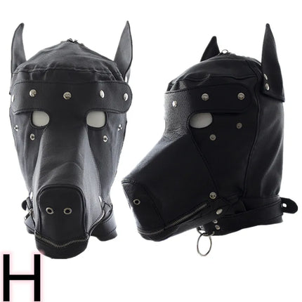 PU Leather Fetish Hood Headgear Sex Toys for Women BDSM Bondage Sex Mask Bdsm Toys Adult Games Sex Products for Adults