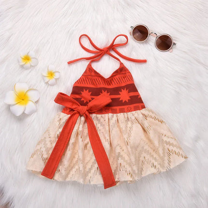 0-4T Girls Moana Cosplay Costume For Kids Vaiana Princess Dress Clothes For Halloween Costumes For Girls Baby Girl Party Dresses