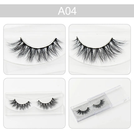 LEHUAMAO 3D Mink Eyelash Fluffy Cross Thick Natural Fake Eyelashes Lashes Dramatic Makeup Eye Lashes Handmade False Eyelash