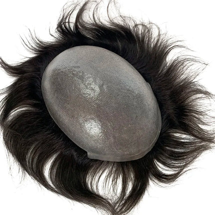 Human Hair Men's Wigs Skin PU Toupee Men Capillary Prosthesis Hair Unit Replacement System Hair Pieces Wig For Men
