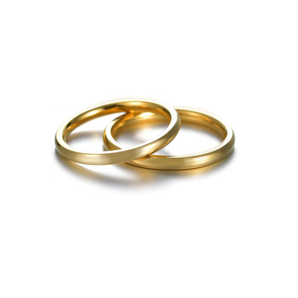2020 Hot Fashion 2MM Thin Titanium Steel Couple Ring Simple  Rose Gold Color Finger Ring For Women And Men Gifts