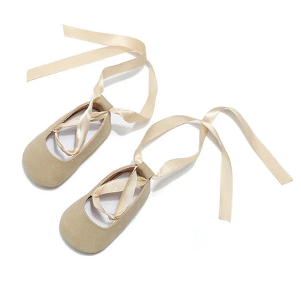 Fashion Newborn Baby Girl Shoes First Walkers Moccasins Cross Ribbon Princess Dance Soft Sole Infant Toddler Shoes Footwear