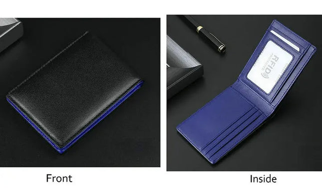 GENODERN RFID Blocking Men Mini Leather Ultra Fashion Dollar Slim Male Purse