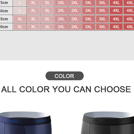 MiiOW 4Pcs Lot Men Boxer Shorts Graphene Antibacterial Ice Silk Underwear Man Boxershorts Seamless Breathable Male Panties L-5XL