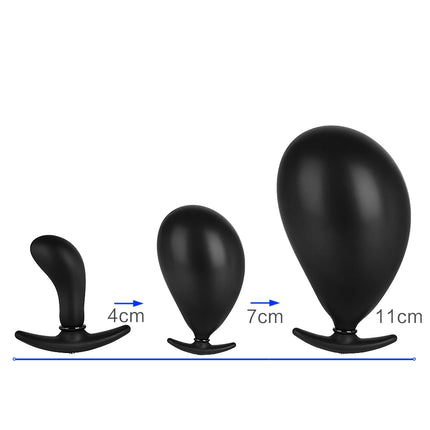 Inflatable Silicone Penis/Ball Gag Oral Dildo Open Mouth Plug Expandable Pump Big Anal Butt Plug Vibrator BDSM Flirt Sex Tools