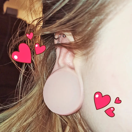 Pair Flesh Silicone Double Flare Plugs Large Gauge Ear plugs Ear Gauges Supersize Ear Expander Piercings  3mm-50mm