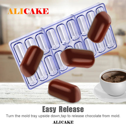 Beginner-Friendly 3D Polycarbonate Chocolate Mold, Easy-Release Sphere Mold for Chocolate Bombs & Bars