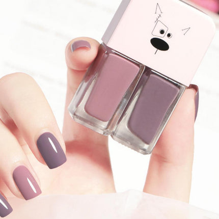 Manicure Water-based Bright Scrub Can Tear Gemini Nail Polish Two Bottles Set Twin Nail Polish Combination Glitter Nal Art Tools