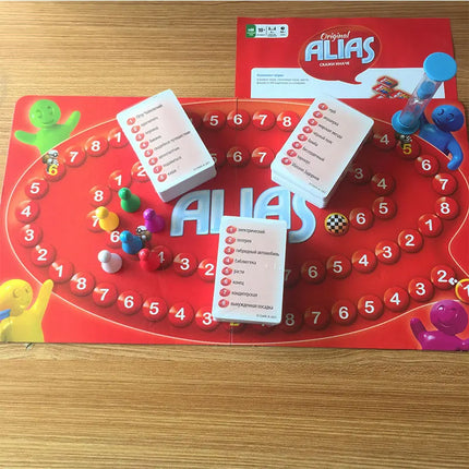 Russian ALIAS card board game family interactive puzzle children's game chess  educational toys