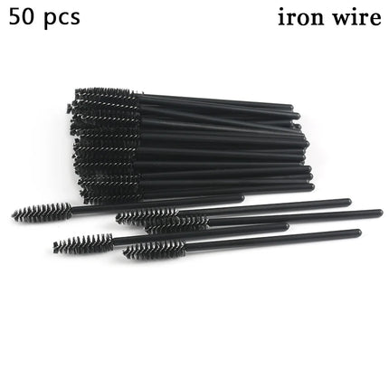 50Pcs Eyelash Extension Disposable Eyebrow Brush Mascara Wand Applicator Spoolers Eye Lashes Cosmetic Brushes Set Makeup Tools