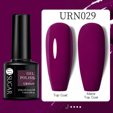UR SUGAR 7.5ml Dark Wine Red Nail Gel Polish Autumn Gel Paint Nail Art Semi Permanent Nail Art Manicure Soak Off LED UV Nail Gel