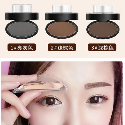 Natural Arched Eyebrow Powder Stamp Quick Makeup Brow Stamps Waterproof Powder Palette for Eyebrows Eye Brow Tint Makeup Tools