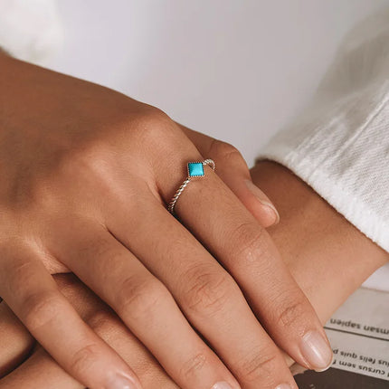 WOSTU Real 925 Sterling Silver Open Ring Finger Adjustable Size Wedding Rings For Women Engagement Fashion Silver Jewelry Gift