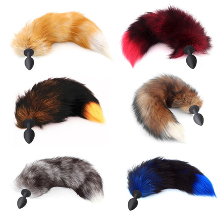 Changeable Anal Plug Fox Tails Metal Anal Sex Toys Butt plug Sex Games Role play Cosplay Toys  Drop Shipping