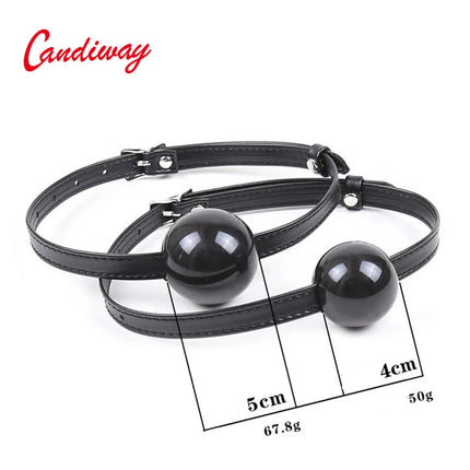 Candiway 2 Sizes Soft Safety Silicone Open Mouth Gag Ball Bondage Restraints Adult Slave Roleplay Game Sex Toys For Women