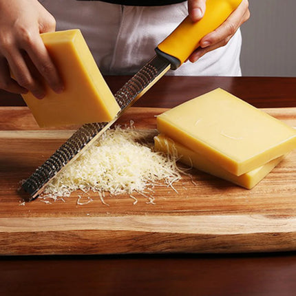 Stainless Steel Cheese Grater Citrus Lemon Zester Peeler Cheese Lemon Fruit Chocolate Grater With Non-Slip Handle Kitchen Gadget