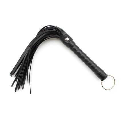 Candiway 31CM Handmade Premium PU Leather Braid Whip With Iron Ring Adult Queen Roleplay Game Erotic Sex Toys For Women Men 1pc
