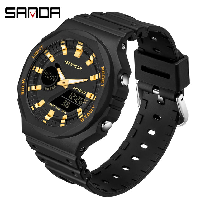 SANDA Outdoor Sports Watches Men Ms LED Digital Watches Military Waterproof Date Electronic Watch Boy Girl Relogio Masculino