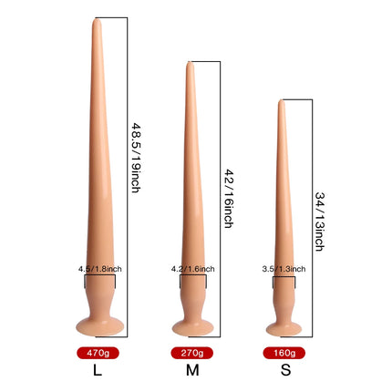 S/M/L Long Anal Plug Powerful Suction Cup G Spot Stimulator Anal Dildo Masturbation Man Woman Butt Plug Longest Dick Anal Toy