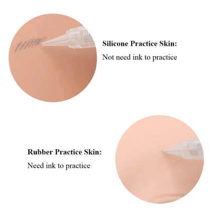 30/10/5/1PCS Silicone Tattoo Practice Skin Double Fake Tattoo Skin  Permanent Makeup Tattoo Beginner Practice Synthetic Leather