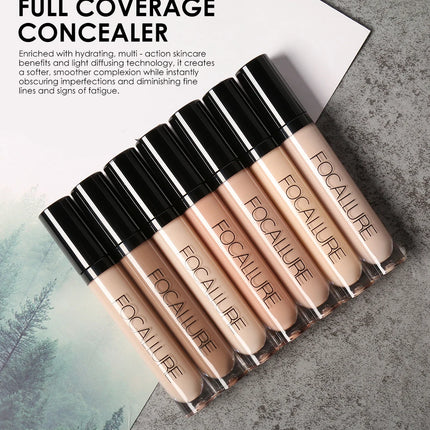 Wholesale FOCALLURE 7 Colors Face Concealer Waterproof Full Coverage Moisturizing Smooth Liquid Foundation Makeup Cosmetics