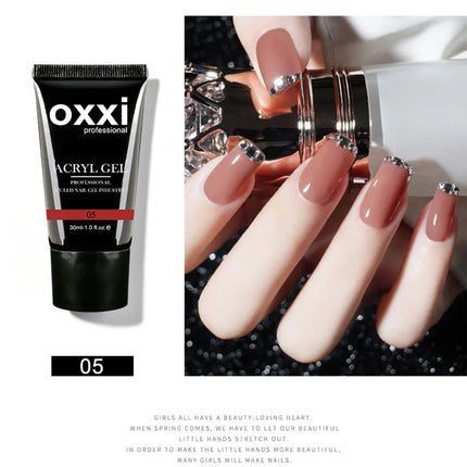OXXI 30ml Acryl Gel Semi-permanent Poly Nail Gel Manicure Quick Easy Gel for Extension uv led Builder Varnish Acrylic Gellac New