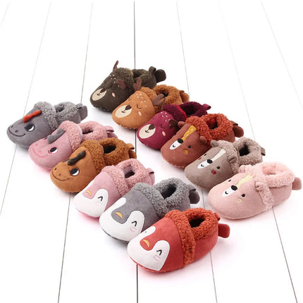 Super Keep Warm Infant Slippers Toddler Baby Shoes Baby Boy Girl Knit Crib Shoes Cute Cartoon Anti-slip Prewalker Baby Slippers