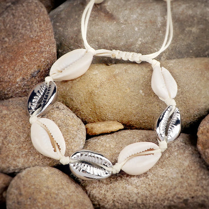 Women Seashell Anklet Silver Color Shell Bracelet for Girls Summer Beach Holiday Foot Ankle Jewelry Bohemian Leg Chain Gift