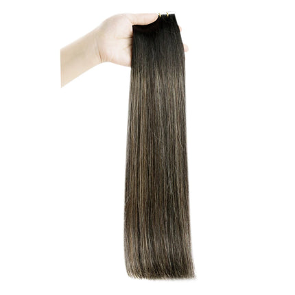 Full Shine Natural Hair Tape in Extensions 100% Remy Human Hair Ombre 40pcs 100g Balayage Seamless Blonde Glue On Hair For Woman