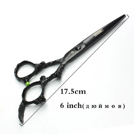 Sharonds 6/7/8 Silver Black Dragon Handle Hair Salon Hairdressing Scissors High Quality 440c Steel Professional Cutting Scissors