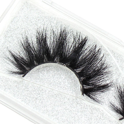 FOXESJI False Eyelashes 3D Mink Eye Lashes Strip Fluffy Dramatic Thick Cross Mink Eyelashes Soft Wispy Fake Eyelashes Extension