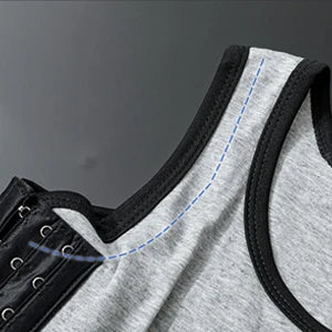 XUJI Women's Tomboy Trans Elastic Chest Binder Breathable Cotton Slim Fit Tank Top