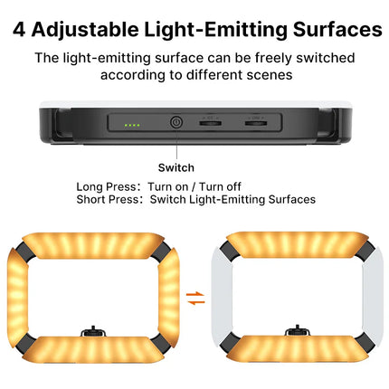 Ulanzi U-200 Ring Light Photography Led Video light BI-color Camera With phone clip cold shoe for Youtube Live Rig lamp