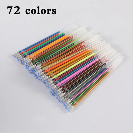 0.5mm 100 Colors Ballpoint Pen Fluorescent Refills Color Flash Pen Smooth Ink Painting Graffiti Pens Student Stationery 04116