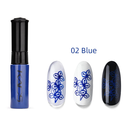 KADS Nail Art Stamping Polish 1 Bottle White Black Gold Stamping Nail Lacquer of Acrylic Paint Tool Beauty Decoration Vernish