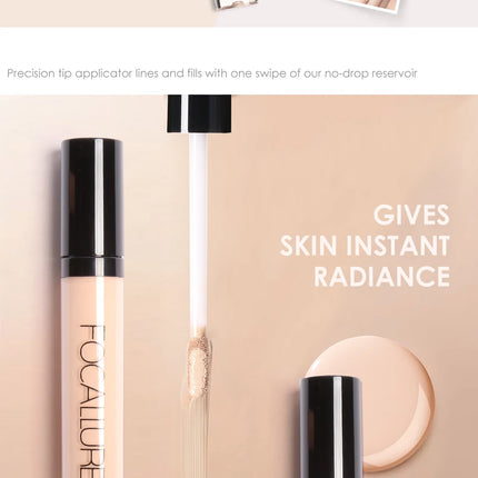 Wholesale FOCALLURE 7 Colors Face Concealer Waterproof Full Coverage Moisturizing Smooth Liquid Foundation Makeup Cosmetics