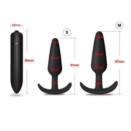 S/M/L Silicone Butt Plug Anal Plugs Prostate Massage Stimulator Anal Trainer for Couples Adult Erotic Sex Toys for Women Men Gay