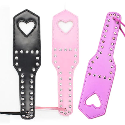 Fetish Spanking Paddle BDSM Heart Whips Flirt Slave Bondage Boutique Studded Punk Sex toys for Women Adult couples Game